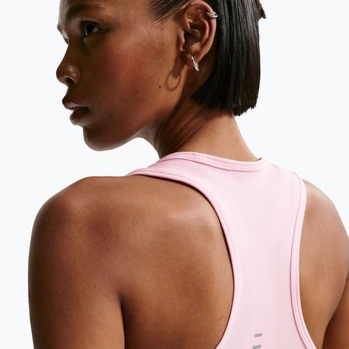 Koszulka do biegania damska Nike Swoosh Run Dri-Fit pink foam/photon dust/white