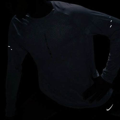 Longsleeve do biegania męski Nike Stride Dri-Fit ADV light smoke grey
