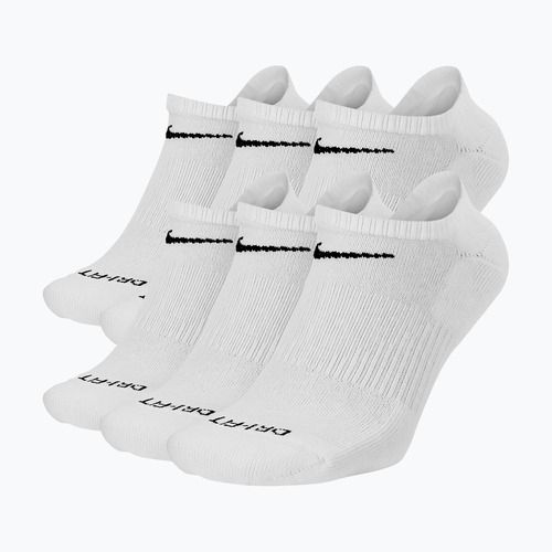 Skarpety męskie Nike Everyday Plus Cushioned No Show 6 par white/black