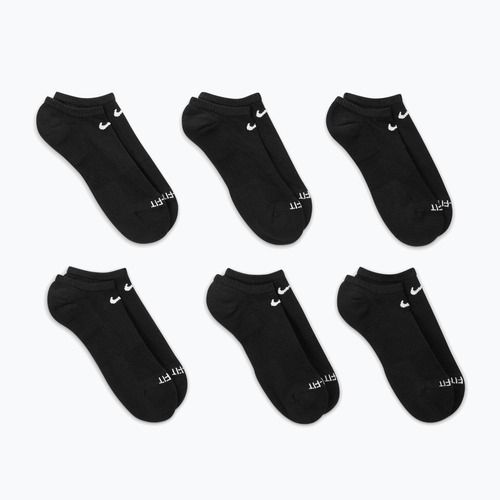Skarpety męskie Nike Everyday Plus Cushioned No Show 6 par black/white