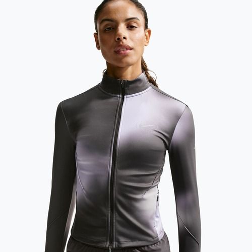 Bluza do biegania damska Nike Swift Dri-Fit Full Zip Mid-Layer dark smoke grey/light smoke grey