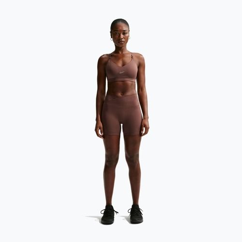 Biustonosz treningowy Nike Indy Padded Gloss light chocolate
