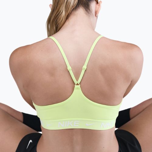 Biustonosz treningowy Nike Dri-Fit Indy Light Support light lemon twist/white pearl