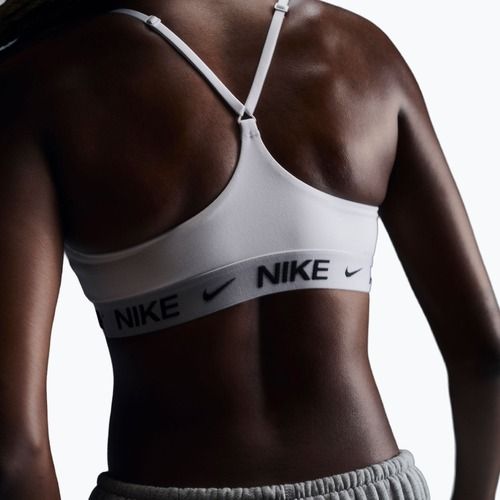 Biustonosz treningowy Nike Dri-Fit Indy Light Support white/black