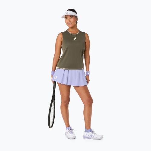 Koszulka tenisowa damska ASICS Game Sleeveless Top W dark olive