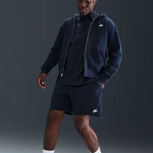 Spodenki męskie Nike Club French Terry Flow obsidian/obsidian/white