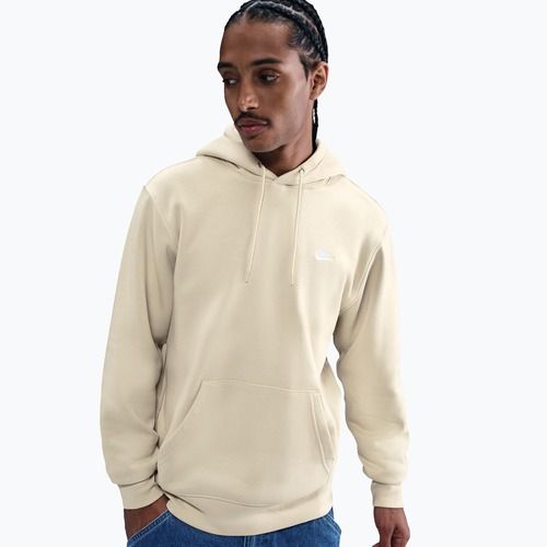 Bluza męska Nike Club Pullover Hoodie light khaki/light khaki/white
