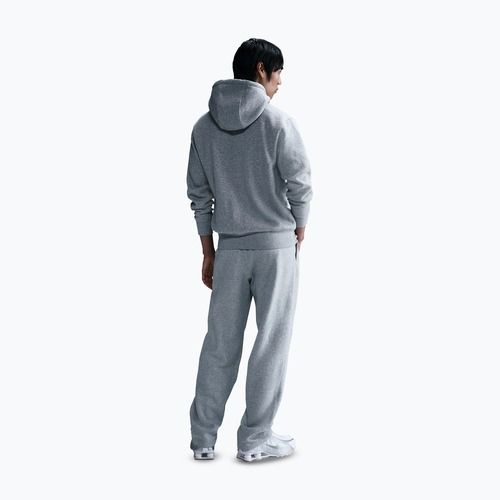 Bluza męska Nike Club Full Zip Hoodie dark grey heather/light smoke grey/white
