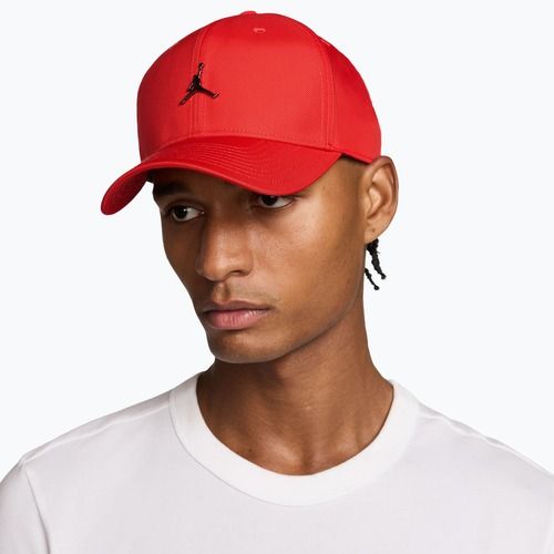 Czapka z daszkiem  Jordan Rise Structured Metal Jumpman chile red/r511