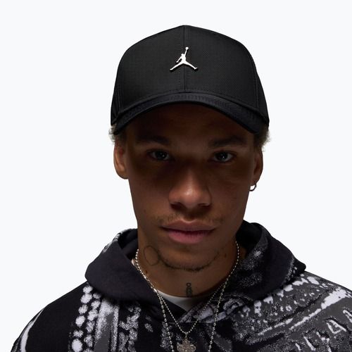 Czapka z daszkiem Jordan Rise Structured Metal Jumpman black/R511