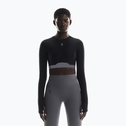 Longsleeve treningowy damski On Train Crop black