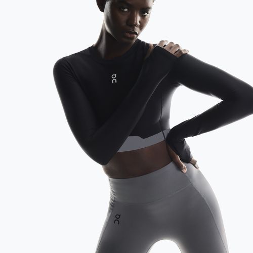 Longsleeve treningowy damski On Train Crop black