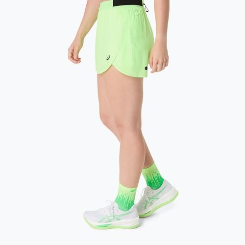Spodenki do biegania damskie ASICS Metarun Split illuminate green