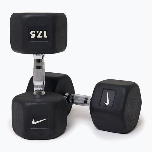 Hantel ogumowany Nike Strength Hex Dumbbell 17,5 kg black/white