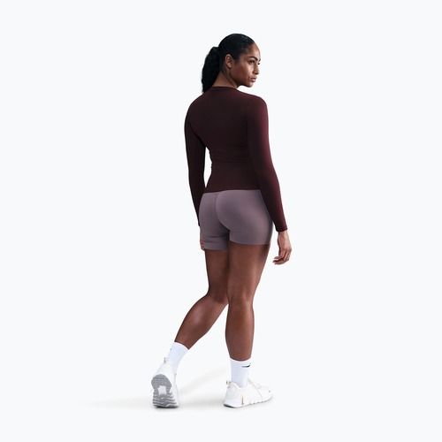 Longsleeve damski Nike One Fitted Dri-Fit burgundy crush/white