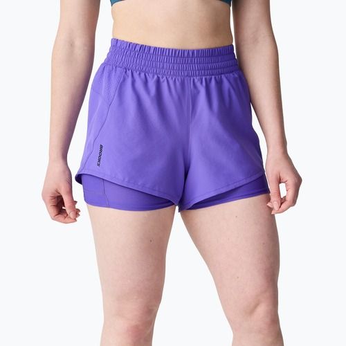 Spodenki do biegania damskie Brooks Dash 2in1 violet