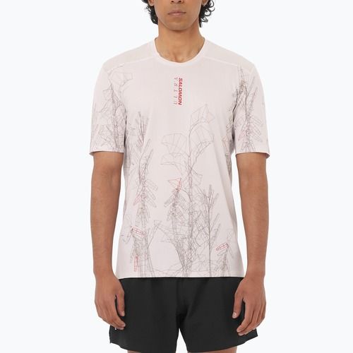Koszulka do biegania męska Salomon S/Lab Ultra Tee Aop lilac ash