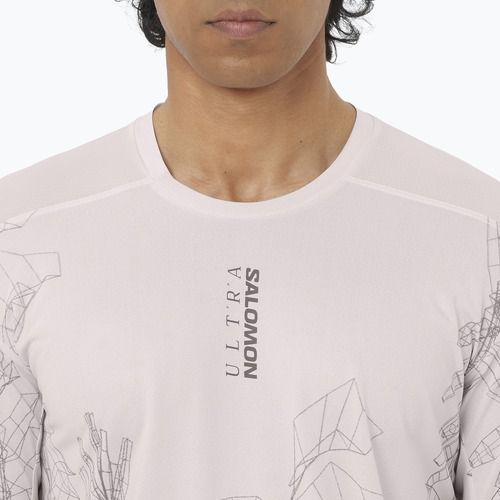 Koszulka do biegania męska Salomon S/Lab Ultra Tee Aop lilac ash