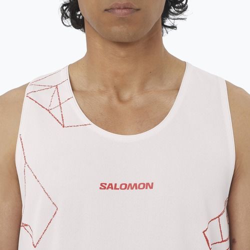 Koszulka do biegania męska Salomon S/Lab Speed Tee lilac ash/fiery red