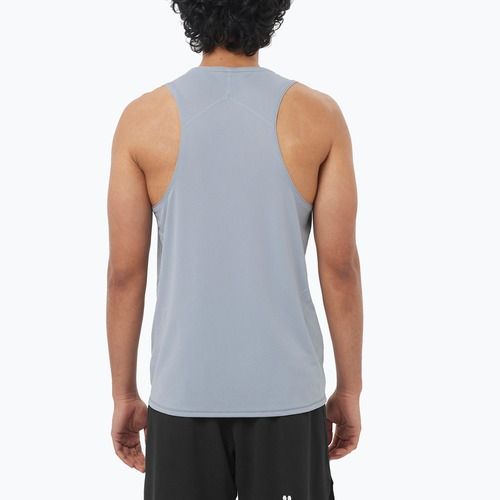 Koszulka do biegania męska Salomon Sense Aero Singlet GFX trade winds