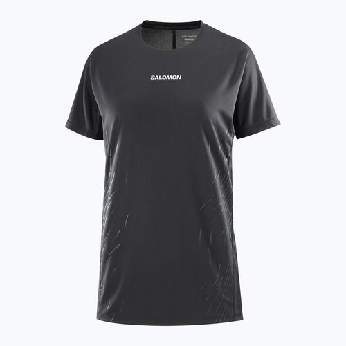 Koszulka do biegania damska Salomon Sense Aero SS Tee GFX deep black