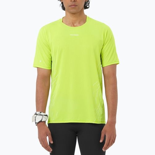 Koszulka do biegania męska Salomon Sense Aero SS Tee GFX acid lime