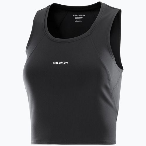 Koszulka do biegania damska Salomon SHAKEout Bliss Tanklette deep black