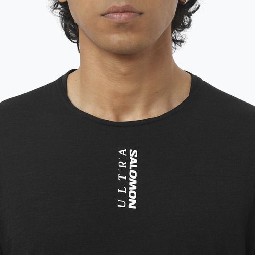 Koszulka do biegania męska Salomon Ultra Tee deep black