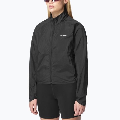 Kurtka do biegania damska Salomon Shakeout Fly deep black