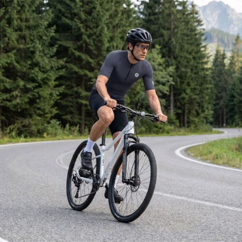 Koszulka rowerowa męska ATTABO TEVRA krótki zamek czarny