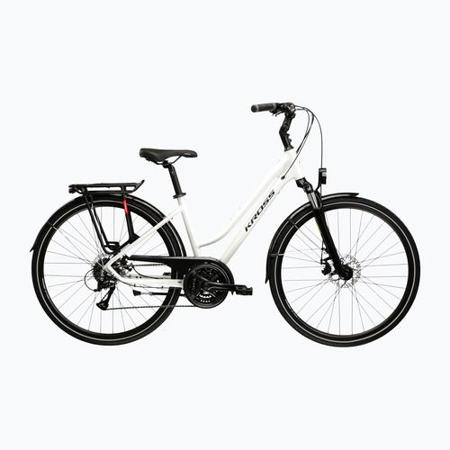 Rower trekkingowy damski KROSS Trans 3.0 W perłowy/czarny/połysk