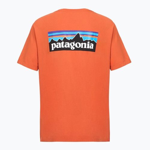 Koszulka męska Patagonia P-6 Logo coal orange