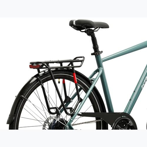 Rower trekkingowy męski KROSS Trans 3.0 zielony/srebrny/połysk