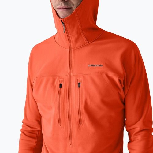 Bluza męska Patagonia R1 Ultralight Hoody coal orange