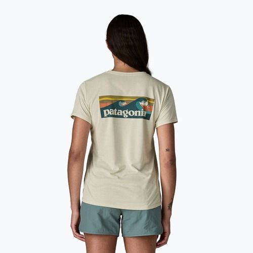 Koszulka damska Patagonia Capilene Cool Daily Shirt - Boardshort Logo dyno white