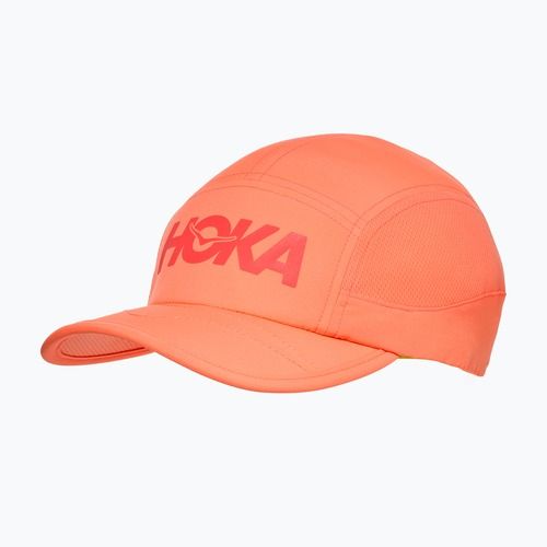 Czapka z daszkiem HOKA Run neon cantaloupe