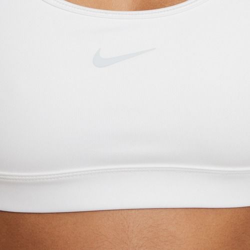 Biustonosz treningowy dziecięcy Nike Swoosh white/pure platinum