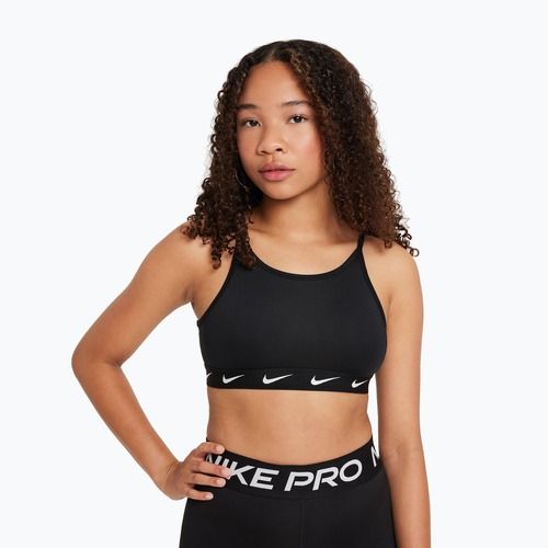 Biustonosz treningowy dziecięcy Nike One black/white