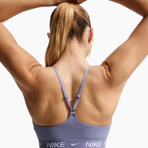 Biustonosz treningowy Nike Dri-Fit Indy Light Support iron purple/iron purple/white