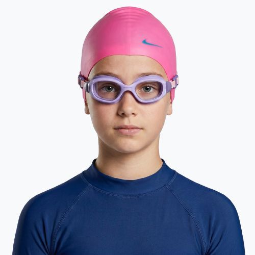 Okulary do pływania dziecięce AQUASTIC Spinny fioletowe