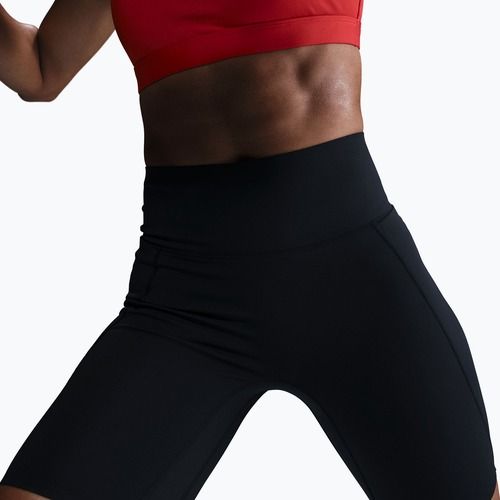Spodenki treningowe damskie Nike Universa High Waisted Biker 8" black/anthracite/dark smoke grey