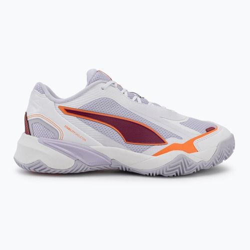 Buty do piłki ręcznej damskie PUMA Solarstrike 4 puma white/heat fire/lilac crush berry