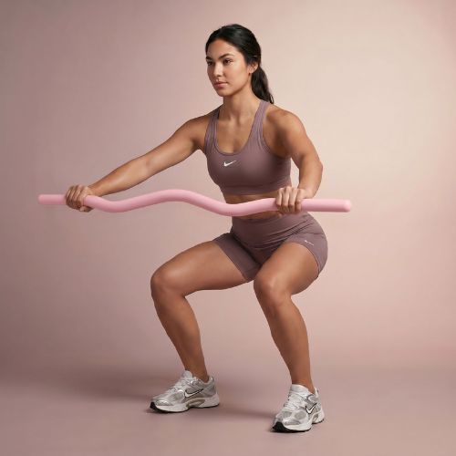 Gryf łamany XTREXO SCULPT 110 cm różowy