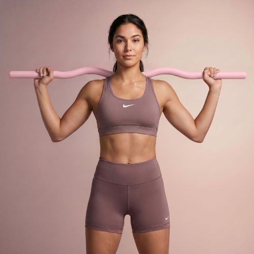 Gryf łamany XTREXO SCULPT 110 cm różowy