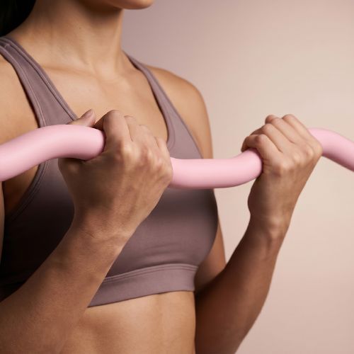 Gryf łamany XTREXO SCULPT 90 cm różowy