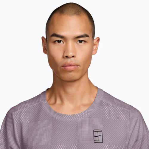 Koszulka tenisowa męska Nike Court Dri-Fit Advantage Print light violet ore/black