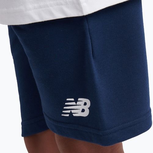 Komplet dziecięcy New Balance Stacked Logo Tee & FT Short nb bright white