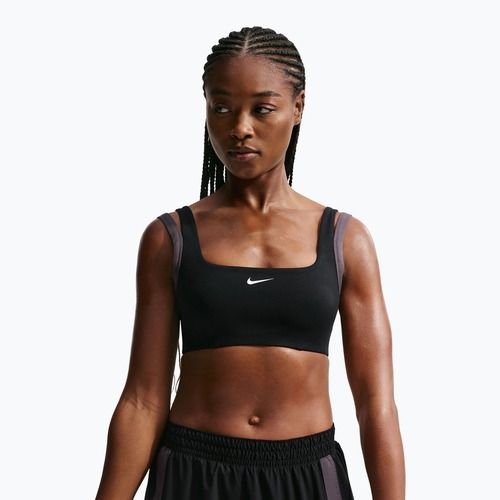 Biustonosz treningowy Nike One Light Support black/thunder grey/white