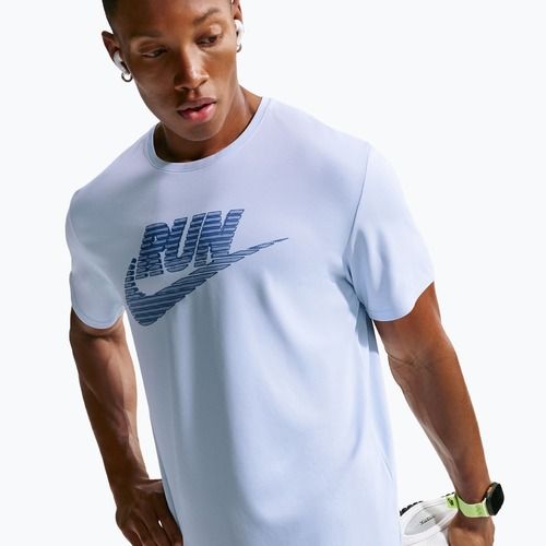 Koszulka do biegania męska Nike Miler Dri-Fit UV hydrogen blue/lapis
