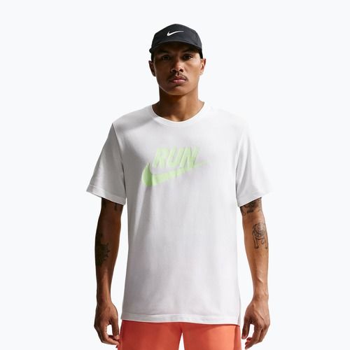 Koszulka do biegania męska Nike Dri-Fit Running white/barely volt